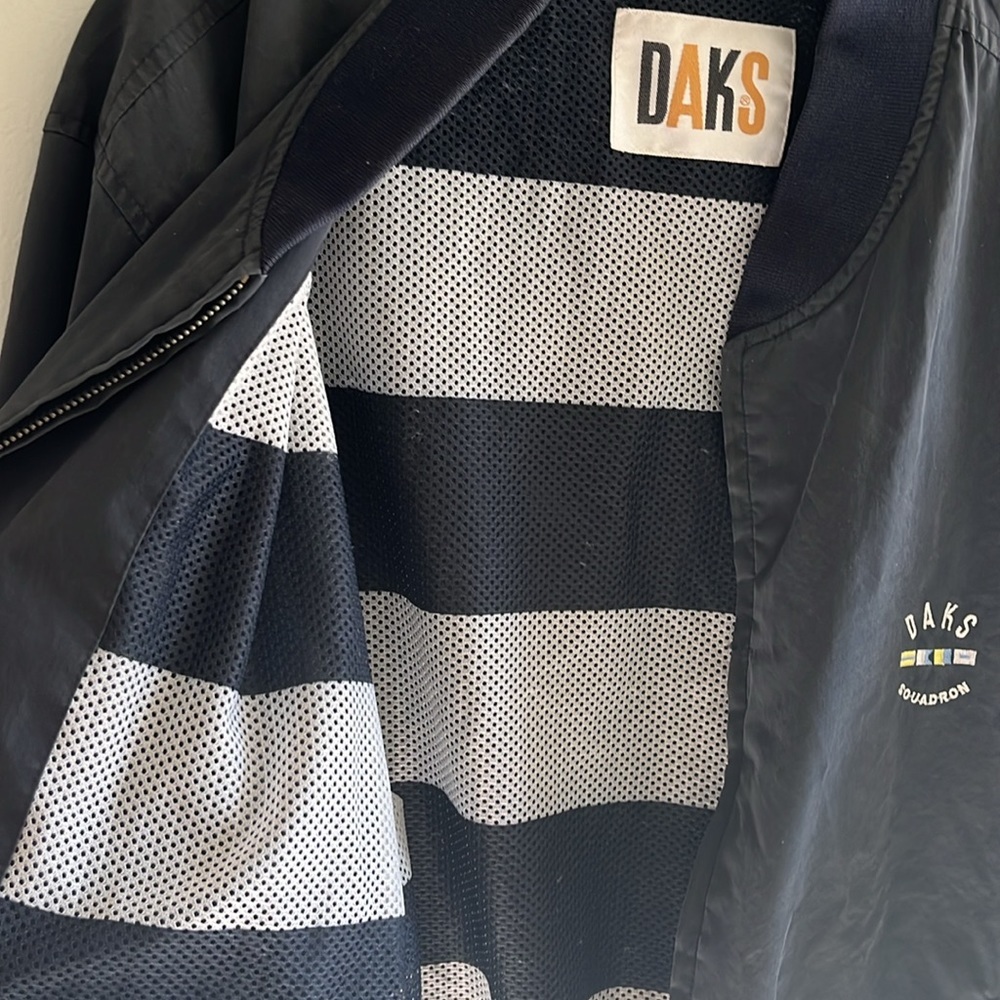 DAKS 80s vintage navy golf windbreaker zip up jacket - Picture 5 of 7